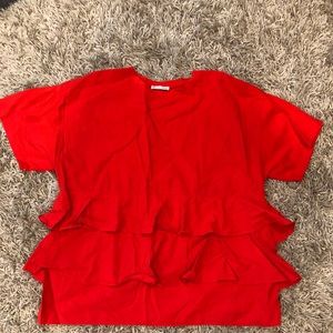 Zara ruffled tunic top
